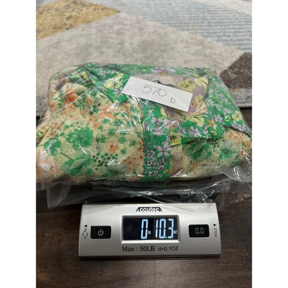 Loft Dainty Floral Button Down Blouse Sz XL Green Purple Loose Fit - Picture 9 of 9